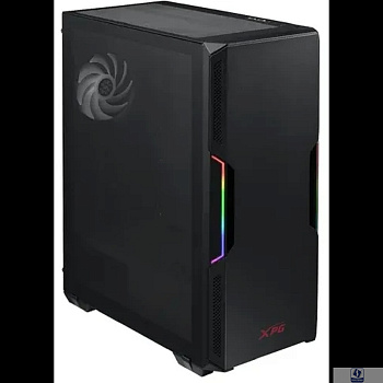 XPG STARKER BLACK (STARKER-BKCWW) (Midi-Tower, черный, TG, 120mm ARGB fan + 120mm fan)