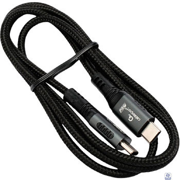 Cablexpert Кабель USB2.0 Type-C/Type-C, 5А, 240Вт, PD3.1/QC4.0, медь, оплетка, 1м, черный (CCP-USB2.0-240W-1M)