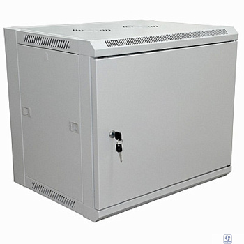 Rexant (04-2210) Шкаф настенный 19" 6U 600х450х370мм (ШхГхВ) - передняя дверь металл, боковые стенки съемные (разобранный), RAL 7035 PRO