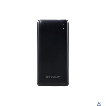 Rexant (30-2051) Портативное зарядное устройство Power Bank (аккумуляторная батарея) 10000 mAh с Quick Charge и Power Delivery, черное 