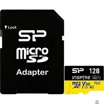 Micro SecureDigital 128GB Silicon Power U3,V30,A2,Inspire,DDR200 W/A SP128GBSTXLA2V1N