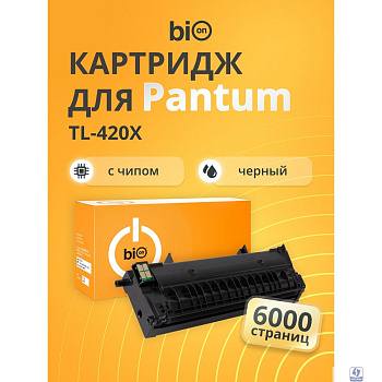 Bion BCR-TL-420X Картридж для Pantum P3010D/P3010DW/P3300D/P3300DN/P3300DN(RU)/ P3300DW/M7100DN/ M7100DW/M6800FDW/M7200FD/ M7200FDN/ M7200FDW/M7300FDN/M7300FDW 6000 стр., с чипом