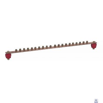 Cabeus CGB-IN-1U-20-19 Медная шина заземления с изоляторами, 20 точек подключения, 19" дюймов