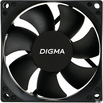 Вентилятор Digma DFan-80 80мм черный 3-pin 4-pin (Molex)  Ret