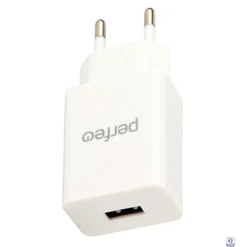 PERFEO Сетевое зарядное устройство с разъемом USB, 2А, белый (I4666)