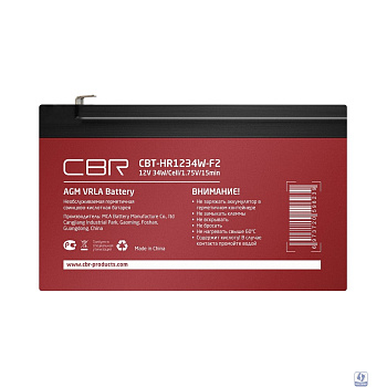 CBR Аккумуляторная VRLA батарея CBT-HR1234W-F2 (12В 9Ач), клеммы F2