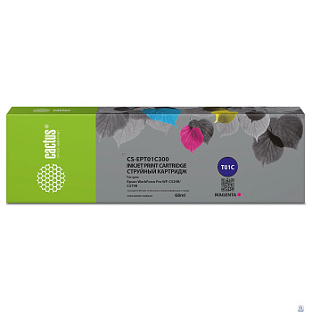 Картридж струйный Cactus CS-EPT01C300 T01C3 пурпурный (68мл) для Epson WorkForce Pro WF-C529RDTW/C579RD2TWF/C579RDTWF Pro