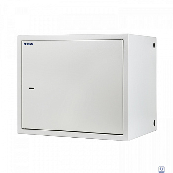 NTSS Шкаф настенный антивандальный распашной NTSS WAR 14U 600*500мм, 2 профиля 19, сварной, серый RAL 7035 NTSS-WAR14U6050