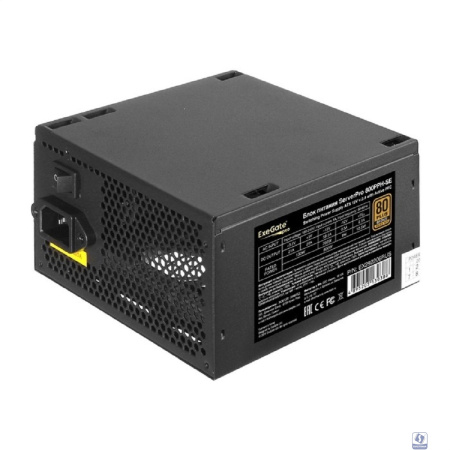 Exegate EX292206RUS Серверный БП 800W ExeGate ServerPRO 80 PLUS® Bronze 800PPH-SE (ATX, for 3U+ cases, APFC, КПД 89% (80 PLUS Bronze), 12cm fan, 24pin, 2x(4+4)p, 4xPCI-E, 8xSATA, 4xIDE, box, black)
