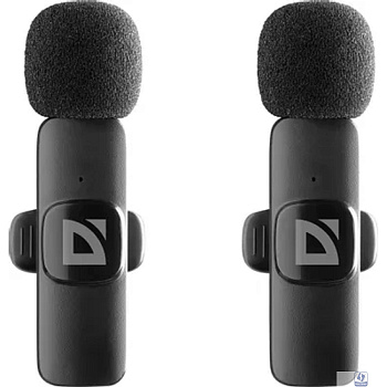 Defender Петличный микрофон Talky-138 wrls, черный, 2шт, адаптер [64152]