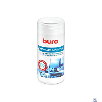 Туба с чистящими салфетками BURO BU-Tscreen, для экранов и оптики, 100шт. [817439]