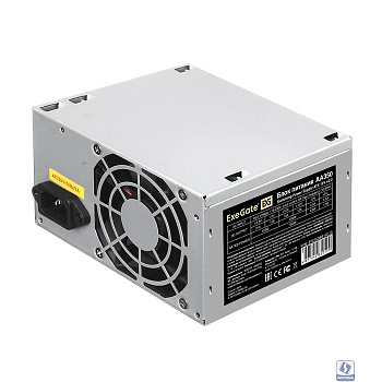 Exegate EX253681RUS-PC Блок питания 350W ExeGate AA350 (ATX, PC, 8cm fan, 24pin, 4pin, 2xSATA, IDE, кабель 220V в комплекте)
