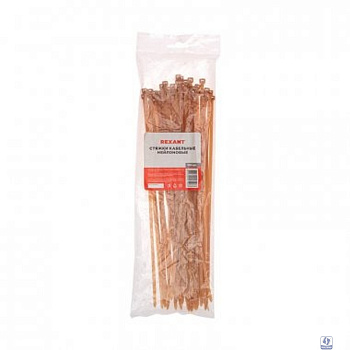 Rexant (07-0150-6) Стяжка кабельная нейлоновая 150x3,6мм, коричнево-золотая (RAL8001) (100 шт/уп)