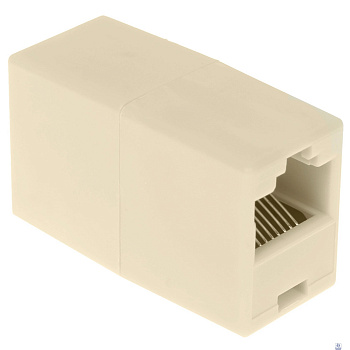 VCOM VTE7713-1/10 Модуль RJ-45 - RJ-45 проходной, кат. 5e (10 шт. в уп-ке), блистер [693751088607]