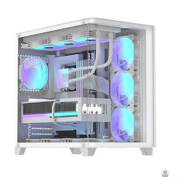 Корпус Formula Crystal U2 белый без БП ATX 10x120mm 1xUSB2.0 1xUSB3.0 audio bott PSU