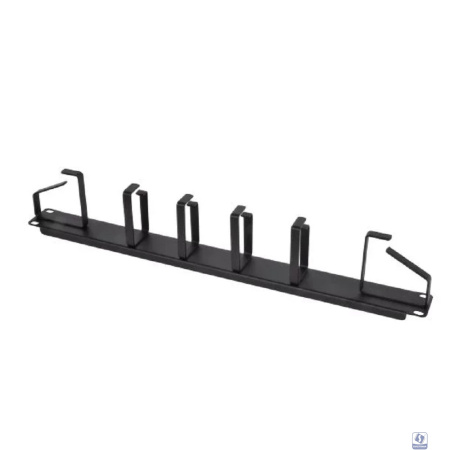 ЦМО Органайзер кабельный горизонтальный 19" 1U, 6 колец, цвет черный (ГКО-1-6-9005)