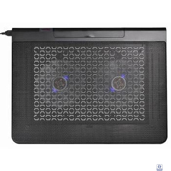 BURO Подставка для ноутбука 17"398x300x29mm 2xUSB 2x 140mmFAN 926г металлическая сетка/пластик черный (BU-LCP170-B214)
