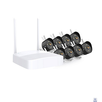 TENDA K8W-3TC Комплект видеонаблюдения ( 8-канальный Wi-Fi видеорегистратор 2K + 8 Уличных цилиндрических Wi-Fi видеокамер, 4 mm, IP66)