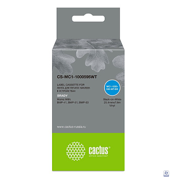 Картридж ленточный Cactus CS-MC1-1000595WT черный для Brady BMP-41/BMP-51/BMP-53-PC-Linked
