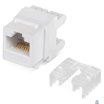 Cabeus KJ-RJ45-Cat.6A-180 Degree Вставка Keystone Jack RJ-45(8P8C), 180 градусов, категория 6A, Dual IDC (110&Krone type), белая