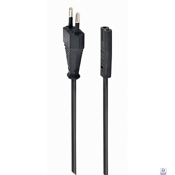Cablexpert Кабель питания для ноутбуков, аудио/видео техники 1,8м, VDE, 2-pin, черный, пакет" (PC-184-VDE-1.8M)