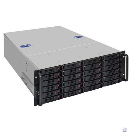 Exegate EX292426RUS Серверная платформа ExeGate Pro 4U660-HS24 <RM 19", высота 4U, глубина 660, Redundant БП 2x1000W, 24xHotSwap, USB>