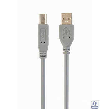 Filum Кабель USB 2.0, 1.8 м., серый, разъемы: USB A male-USB B male, пакет. [FL-C-U2-AM-BM-1.8M] (894159)