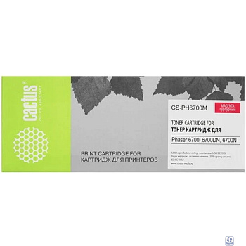 CACTUS 106R01524 Тонер Картридж Cactus (106R01524) CS-PH6700M пурпурный для Phaser 6700 (12000стр.)
