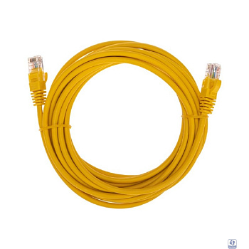 Rexant (02-0105-5) Патч-корд U/UTP, CAT 5e, RJ45-RJ45, 26AWG, LSZH, желтый, 5м