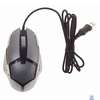 Oklick 915G HELLWISH V2 black/silver optical (3200dpi) USB Gaming (6but) [1003993]