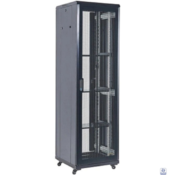 Rexant (04-1866-232) Напольный шкаф 19" 18U 600?600, дверь перфорация, черный, RAL 9005