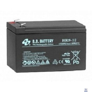АКБ B.B. Battery HR 9-12 (12В 9Ач) 216Вт/блок, ДхШхВ 151x65x94 мм, масса 2.75 кг, клеммы F2