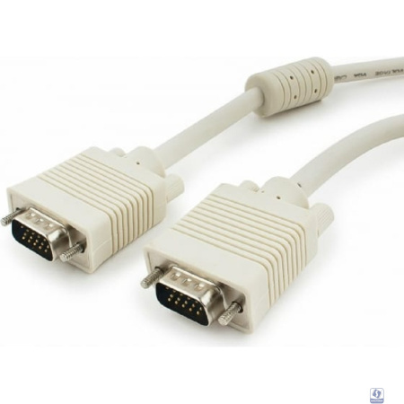 Gembird/Cablexpert CC-PPVGA-15m, Кабель VGA Premium ,15M/15M,15м, двойн. экран,феррит. кольца,пакет 