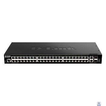 D-Link DGS-1520-52/A1A Управляемый L3 стекируемый коммутатор с 48 портами 10/100/1000Base-T, 2 портами 10GBase-T и 2 портами 10GBase-X SFP+