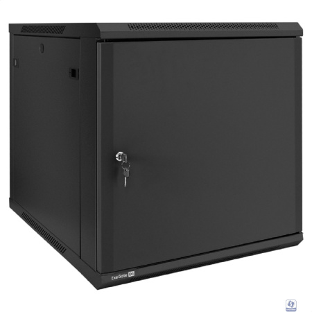 Exegate EX298622RUS Шкаф телекоммуникационный 19" настенный 12U ExeGate EC-WM-12U.600.M.BLACK (19”, 12U, 600x600x635mm (ШхГхВ), передняя дверь металл, съемные боковые панели, пыле- и влагозащита IP23,