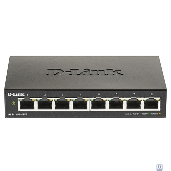 D-Link DGS-1100-08V2/A1A Настраиваемый L2 коммутатор с 8 портами 10/100/1000Base-T