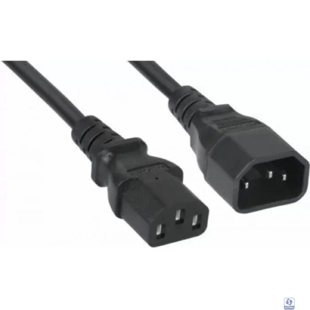 Filum  Кабель питания FL-PC-C13/C14-C3-3.0-BK ПВС-АП 3x1.5 С13 - C14, 220/250В, 10А, чёрный, 3м (974707)