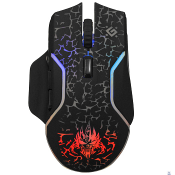 Беспроводная игровая мышь Defender Oneshot GM-067 черный,LED,7D,300 мАч, 3200dpi  [52067]