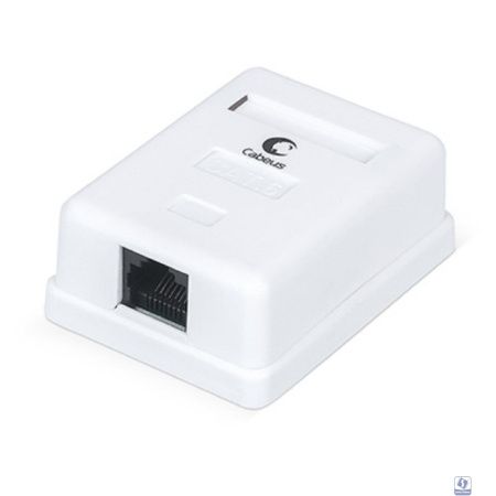 Cabeus WS-8P8C-Cat.6-1 Розетка компьютерная RJ-45(8P8C), категория 6, одинарная, внешняя, Dual IDC