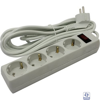 Exegate EX279401RUS Удлинитель ExeGate EC-4-5W (4 розетки, 5м, евровилка, белый)