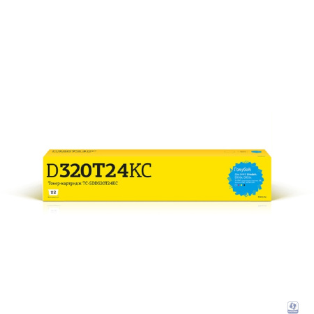 T2  TC-SDD320T24KC Тонер-картридж для Sindoh D330e/D332e (24000 стр.) голубой, с чипом