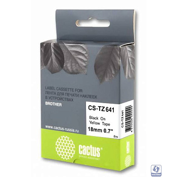 Картридж ленточный Cactus CS-TZ641 черный для Brother 1010/1280/1280VP/2700VP