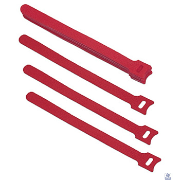 Cabeus CLAMP-180-RD Хомут для кабеля, липучка с мягкой застежкой, 180x14 мм, красный (10 шт.)