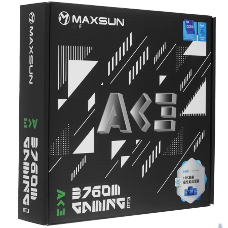 MAXSUN MS-B760M Gaming WIFI ACE (Socket 1700, mATX, 2*DDR5, VGA/HDMI, 3*SATA3, 2*M.2, 1xPCI-E x16 /1xPCI-E x4, 2*USB 2.0, 4*USB 3.2 GEN1, LAN 1*1G,  Bluetooth,  Wi-Fi 802.11ax, RTL)