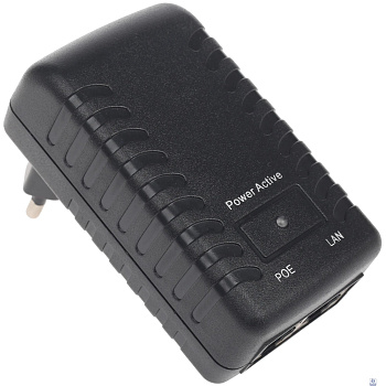 ORIENT SAP-48POE, PoE инжектор питания 24 Вт, AC 100-240V/ DC 48V, 0.5A, вход: RJ45 LAN 10/100, выход: RJ45 PoE тип B (4/5+,7/, совместим с оборудованием PoE IEEE 802.3af, уст.в розетку (29968)