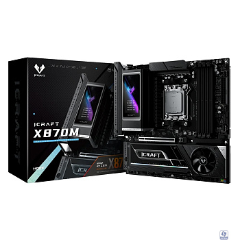 MS-iCraft X870M (Socket AM5, mATX, 4*DDR5(192Gb), DP/HDMI, 2*SATA3, 3*M.2, 1*PCIEx16, 2* Type-C, 2*USB 2.0, 6*USB 3.2, LAN 1*5G, SPDIF, WiFi7,  RTL)