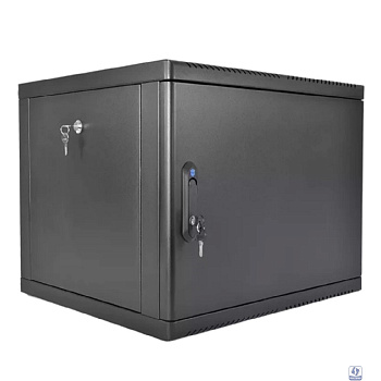 ЦМО Шкаф телекоммуникационный настенный сварной 9U (600 x 350) съёмные стенки, дверь металл, чёрный, ШРН-9.350.1-9005