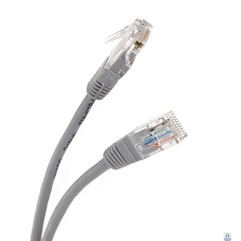 Telecom Патч-корд UTP кат.5е 1м серый [NA102--1M] [06242755315679]