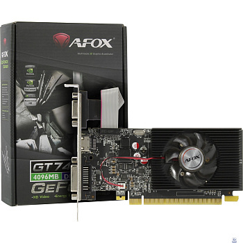 Видеокарта AFOX GT740 LP 4GB GDDR3 VGA/DVI/HDMI 1 FAN  LP (AF740-4096D3L3) RTL
