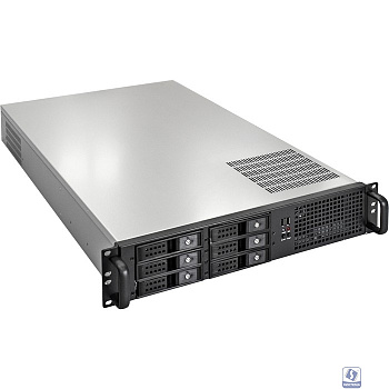 Exegate EX293355RUS Серверный корпус ExeGate Pro 2U660-HS06 <RM 19", высота 2U, глубина 660, БП 1100ADS, 6xHotSwap, USB>